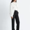 Pantalon droit à plis marqués