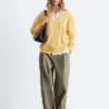 Pantalon en coton à plis