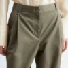 Pantalon en coton à plis