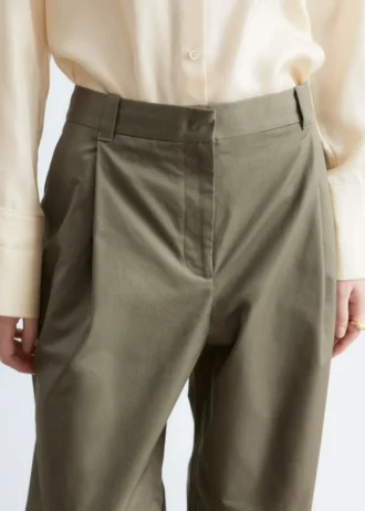 Pantalon en coton à plis