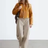 Pantalon en coton à plis