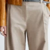 Pantalon en coton à plis