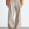 Pantalon en coton à plis