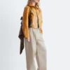 Pantalon en coton à plis