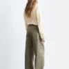 Pantalon en coton à plis