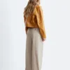 Pantalon en coton à plis