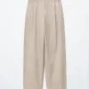 Pantalon en coton à plis