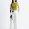 Pantalon en coton à plis marqués