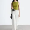 Pantalon en coton à plis marqués