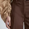 Pantalon en coton à plis marqués