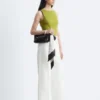 Pantalon en coton à plis marqués