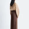 Pantalon en coton à plis marqués