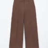 Pantalon en coton à plis marqués