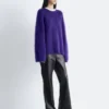 Pantalon en cuir évasé