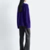 Pantalon en cuir évasé