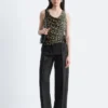 Pantalon en lin ajusté