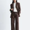 Pantalon en lin ajusté