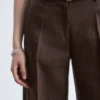 Pantalon en lin ajusté