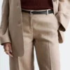 Pantalon en lin ajusté