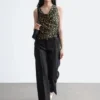 Pantalon en lin ajusté