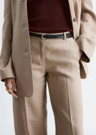 Pantalon en lin ajusté
