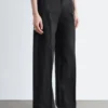 Pantalon en lin ajusté