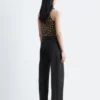 Pantalon en lin ajusté