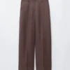 Pantalon en lin ajusté