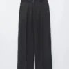 Pantalon en lin ajusté