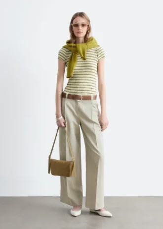 Pantalon en mélange coton-lin