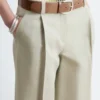 Pantalon en mélange coton-lin