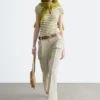Pantalon en mélange coton-lin