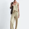 Pantalon en sergé à cordon