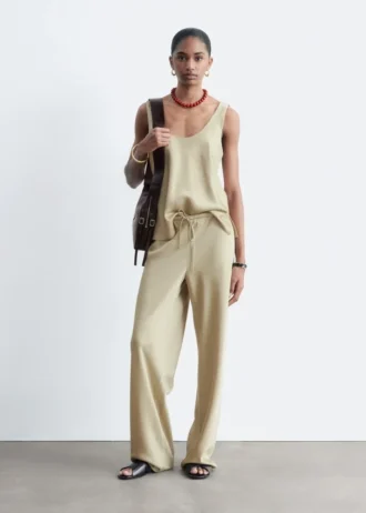 Pantalon en sergé à cordon