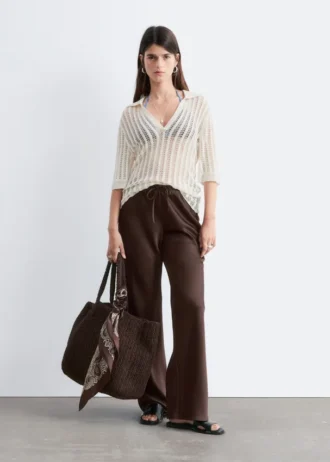 Pantalon en sergé à cordon