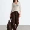 Pantalon en sergé à cordon