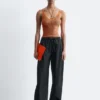 Pantalon en sergé de coton avec cordon de serrage