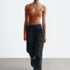 Pantalon en sergé de coton avec cordon de serrage
