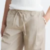 Pantalon en sergé de coton avec cordon de serrage