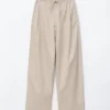 Pantalon en sergé de coton avec cordon de serrage