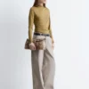 Pantalon en sergé à jambes larges