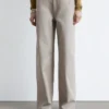 Pantalon en sergé à jambes larges