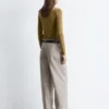 Pantalon en sergé à jambes larges