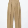 Pantalon à jambes larges et plis
