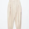 Pantalon à jambes évasées et plis