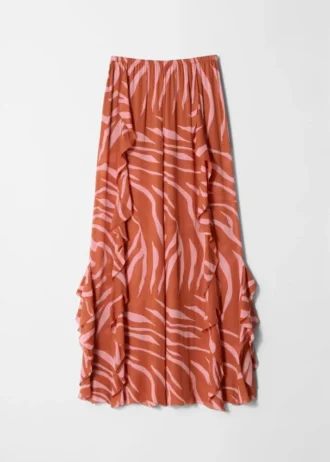 Pantalon large à volants