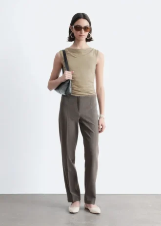Pantalon sur mesure à plis marqués