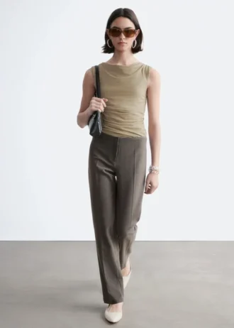 Pantalon sur mesure à plis marqués