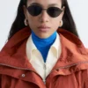 Parka technique à capuche en nylon
