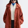 Parka technique à capuche en nylon